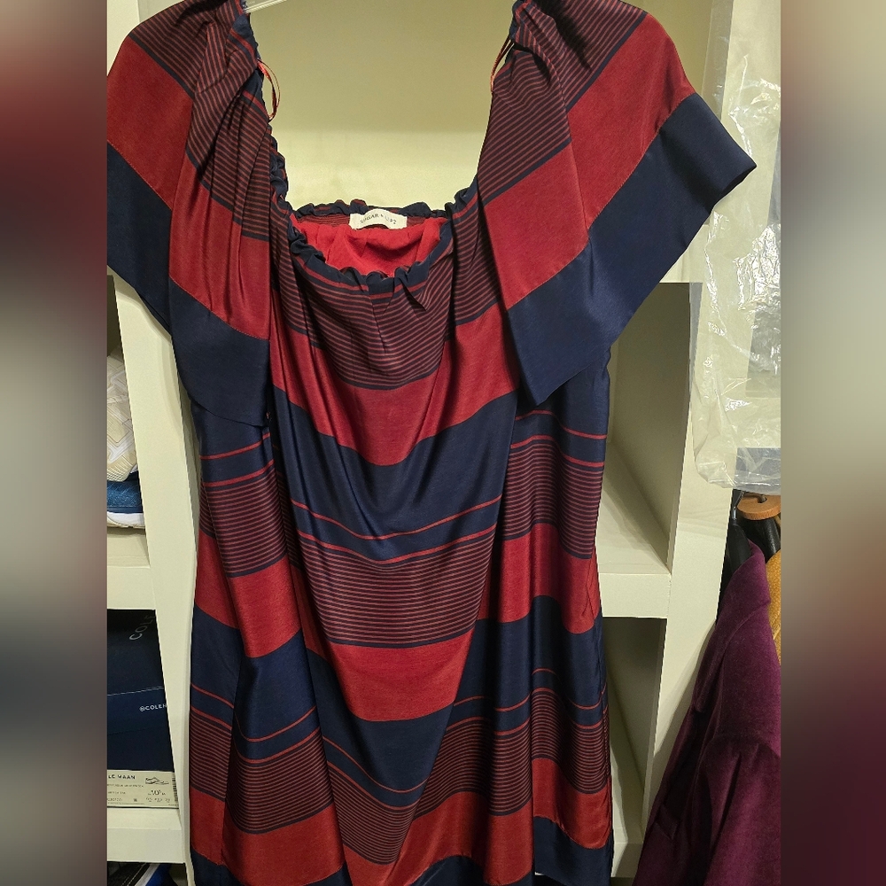 Sugarlips Brick Red & Navy Dress